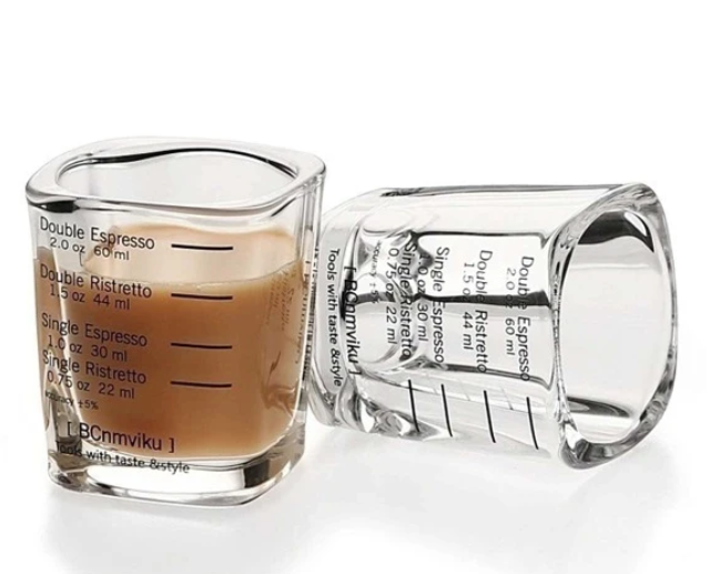 SHOT GLASS WITH ESPRESSO & DISTRETTO MARKINGS