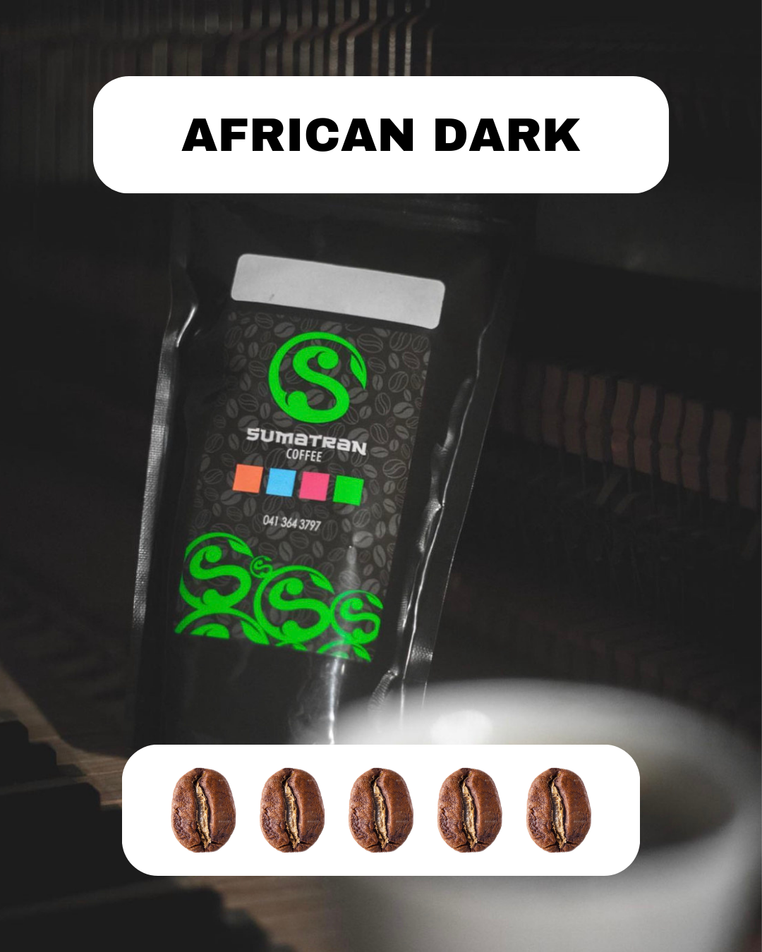 African Dark Coffee Bag 