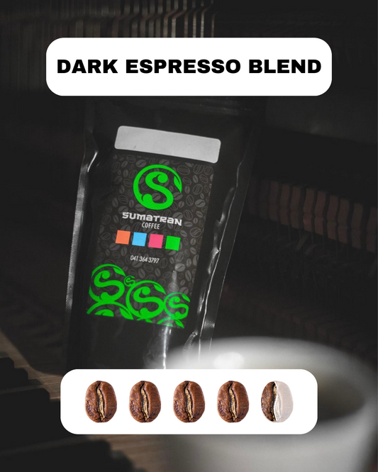 Dark espresso blend coffee 250g bag